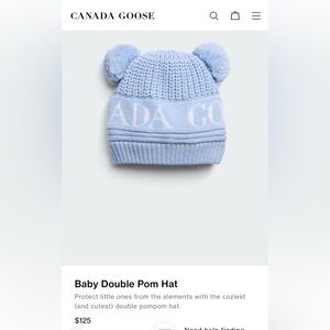 Canada Goose Sky Blue baby Pom-Pom Hat